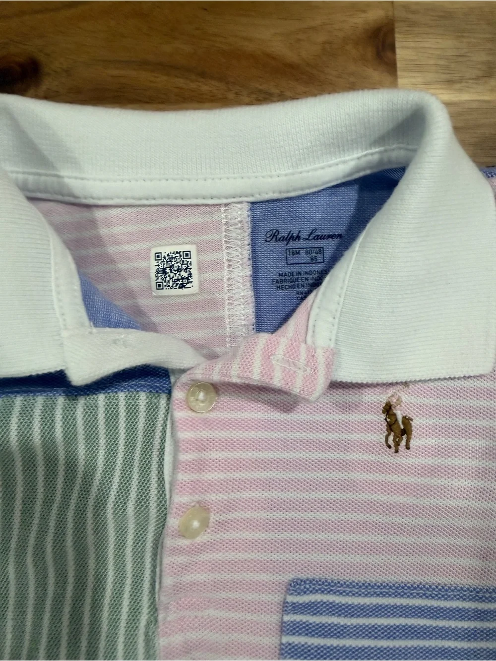 Ralph Lauren Girls Patchwork Mesh Polo Dress size 18 months